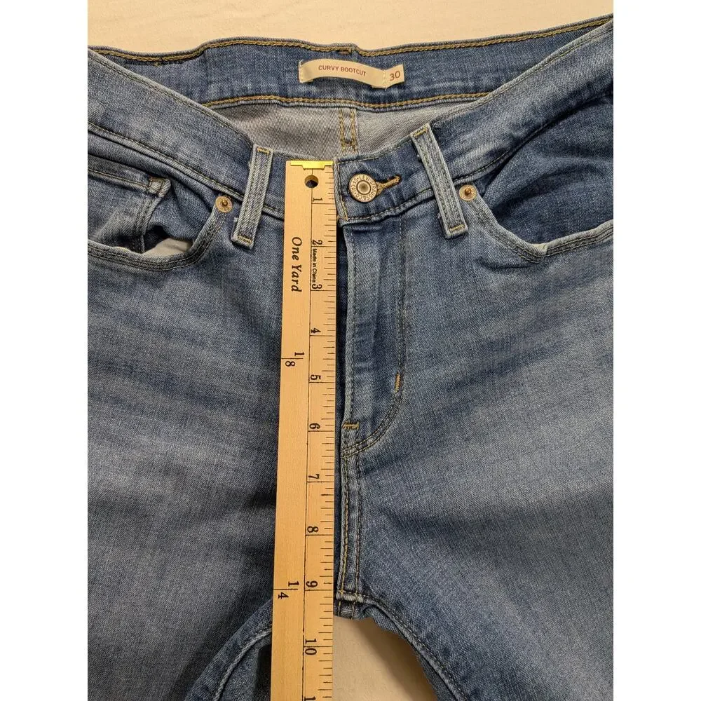 Levis Jeans Womens 30w Blue Denim Curvy Bootcut Low-Mid Rise Classic Y2k Country